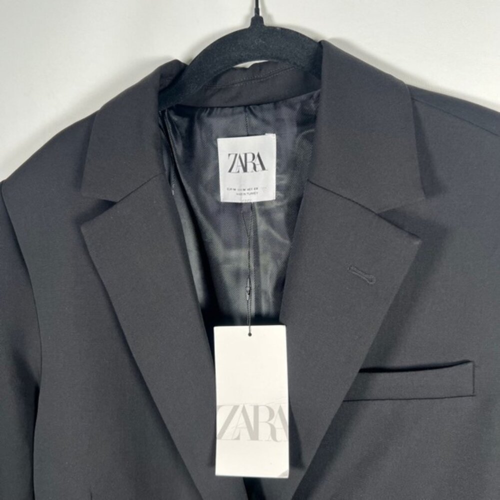 NWT ZARA BASIC Lined 2 Front Button Shoulder Pads… - image 10